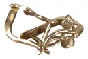 Russische Rose Rosa Sowjet 14k 585 Gold UdSSR Vintage Blatt Ohrringe ven039