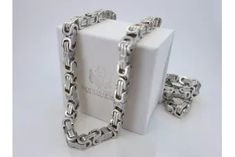 Кралска византийска златна верига 14k 585 масив