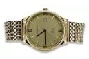 Gold men's watch Geneve ★ zlotychlopak.pl ★ Gold purity 585 333 Low Price!