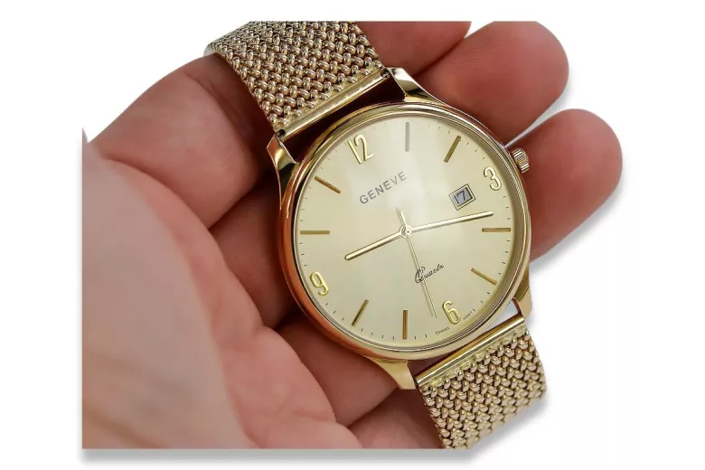 Златен мъжки часовник Geneve ★ https://zlotychlopak.pl/bg/ ★ Чистота на златото 585 333 Ниска цена!