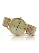 Złoty zegarek damski 14k 585 z bransoletą Geneve mw017y&mbw014y-f