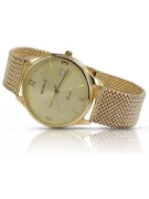 Złoty zegarek damski 14k 585 z bransoletą Geneve mw017y&mbw014y-f