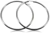 Italian white 14k gold circle hoop earrings ceh010w