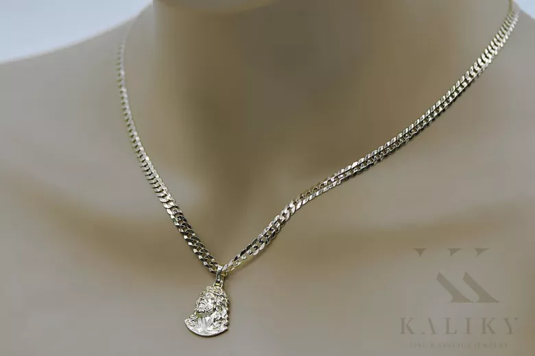 Colgante con icono de medallón de Jesús ★ https://zlotychlopak.pl/es/ ★ Oro 585 333 precio bajo