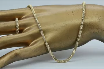 Italian yellow 14k 585 gold Rope chain cc075y