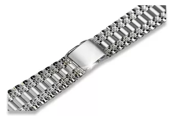 White 14k gold man's 14k 585 watch bracelet mbw009w