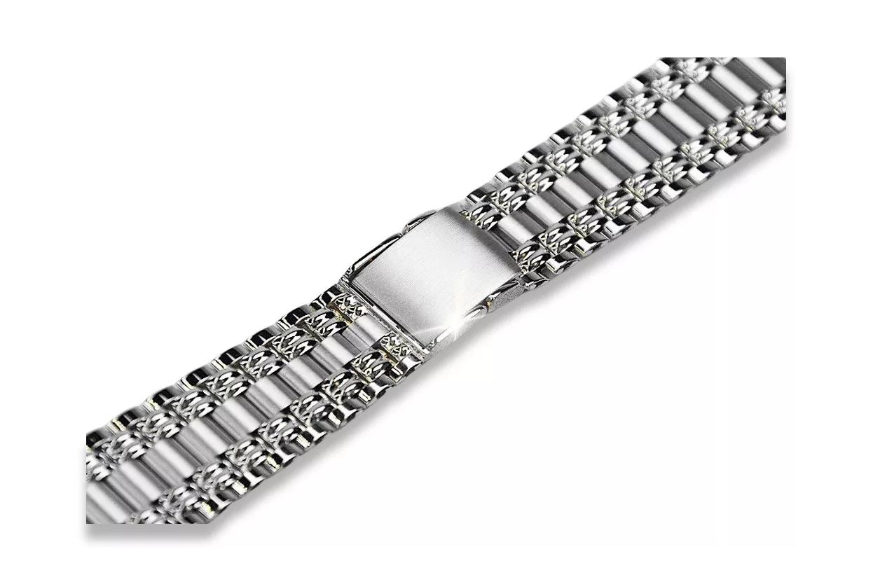 Blanc 14k or homme 14k 585 bracelet de montre mbw009w