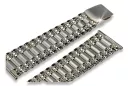 14K White Gold Men's Watch Bracelet mbw012w