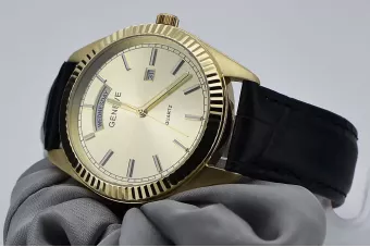 Złoty zegarek męski Geneve ★ złotychlopak.pl ★ Złoto czystości 585 333 Niska cena!