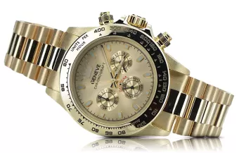 copy of Жълт 14k 585 златен мъжки часовник Geneve mw014ydbr&mbw015y