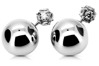 copy of Італійські сережки з цирконами з жовтого золота 14 карат 585 проби cec020yw