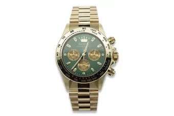 Złoty zegarek z bransoletą męski 14k Geneve mw014ydgr&mbw015y