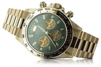 Aukso laikrodis su vyriškojo pulserio 14k Geneve mw014ydgr&mbw015y