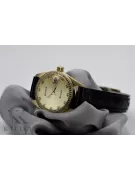 Złoty zegarek damski 14k z BRYLANTAMI 0.25ct Geneve lwd078ydyz