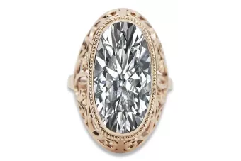 Anillo ruso soviético rosa 14k 585 oro Alejandrita Rubí Esmeralda Zafiro Zircon vrc014