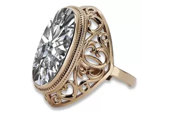 Russische sowjetische Rose 14k 585 Gold Alexandrit Rubin Smaragd Saphir Zirkon Ring vrc014