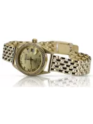 Złoty zegarek z bransoletą damską 14k Geneve lw078ydg&lbw004y